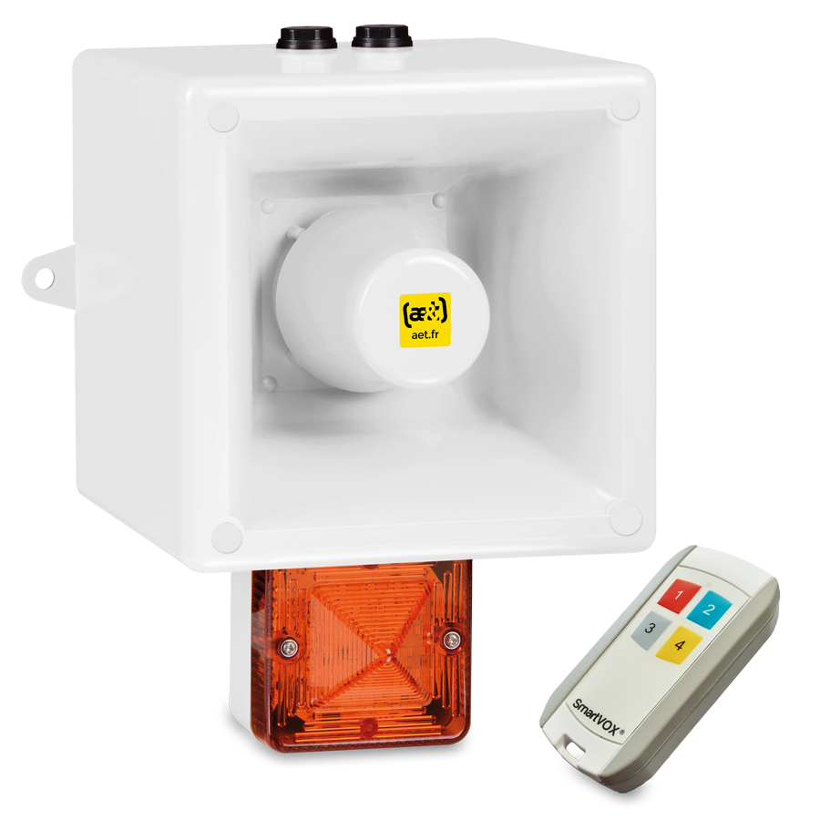 SmartVOX Funk-Sprachalarm-System zur akustischen Warnung und Evakuierung in Industriebetrieben und öffentlichen Räumen