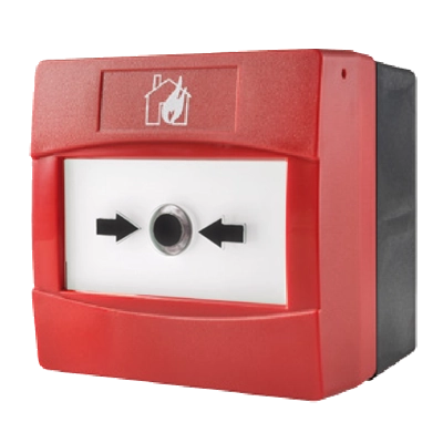 Waterproof manual call point designed for harsh environments and outdoor construction sites.